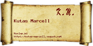 Kutas Marcell névjegykártya